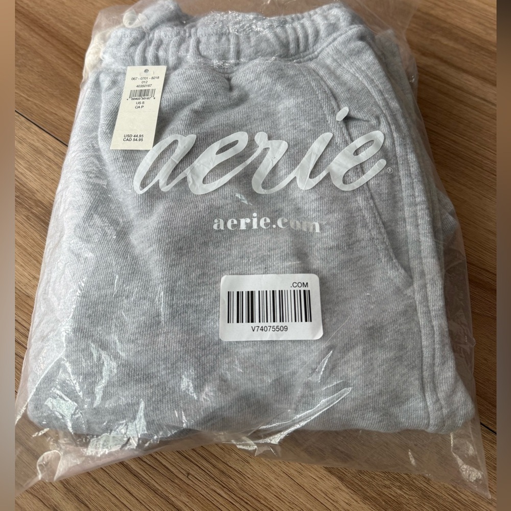 aerie Heather Gray light terry Sweatpants